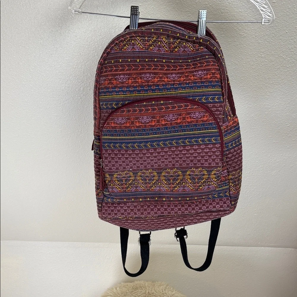 STEVE MADDEN BOHO Colorful Patterned Backpack. Purple red &blue. Large Capacity